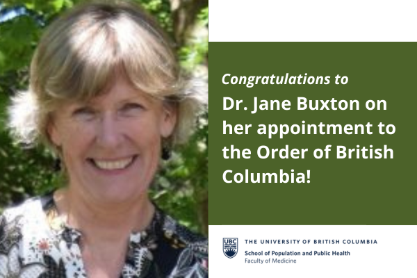 Dr. Jane Buxton appointed to the Order of British Columbia - UBC School ...