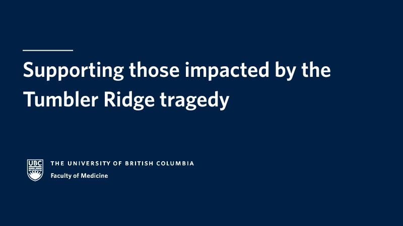Supporting those impacted by the Tumbler Ridge tragedy
